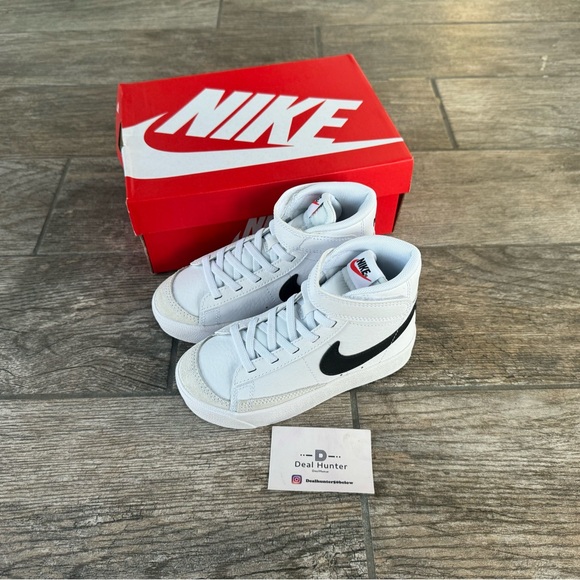 Brand New Nike Blazer Mid '77 Preschool/Little Kids' Shoes “White/Black” - Picture 6 of 12